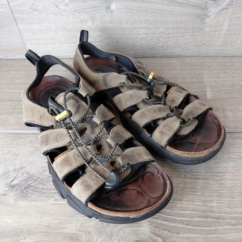Keen Daytona II Sandals Men 13 Brown Leather Waterproof Outdoor Hiking Fisherman